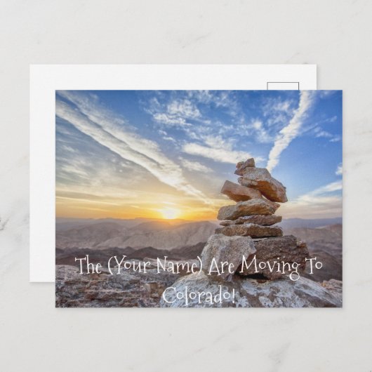 Umzug in Colorado Adressenänderung Postkarte (Vorne/Hinten)