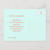 Umzug in die Beach Orange Starfish Postkarten (Rückseite)