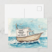 Umzug in die neue Zuhause für Angelfreunde Postkarte (Vorne/Hinten)