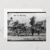 Umzug mit einer Pferd- und Beförderungspostkarte Postkarte (Vorne/Hinten)