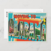 Umzug nach Alabama Vintage Adressenänderung Ankündigungspostkarte (Vorne/Hinten)