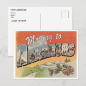Umzug nach Arkansas Vintage Adressenänderung Postkarte (Vorne/Hinten)