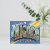 Umzug nach Chicago Vintager Adressenwechsel Postkarte (Stehend Vorderseite)