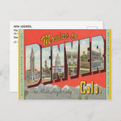 Umzug nach Denver Vintager Adressenwechsel Postkarte (Vorne/Hinten)
