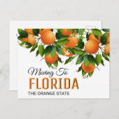 Umzug nach Florida | Änderung der Anschrift Postkarte (Vorne/Hinten)