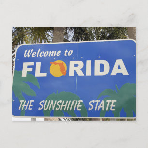 Umzug nach Florida Begrüßungszeichen Änderung der Ankündigungspostkarte