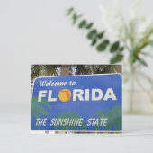 Umzug nach Florida Begrüßungszeichen Änderung der Ankündigungspostkarte (Stehend Vorderseite)