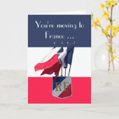 Umzug nach Frankreich Viel Glück Card Karte (Gelbe Blume)