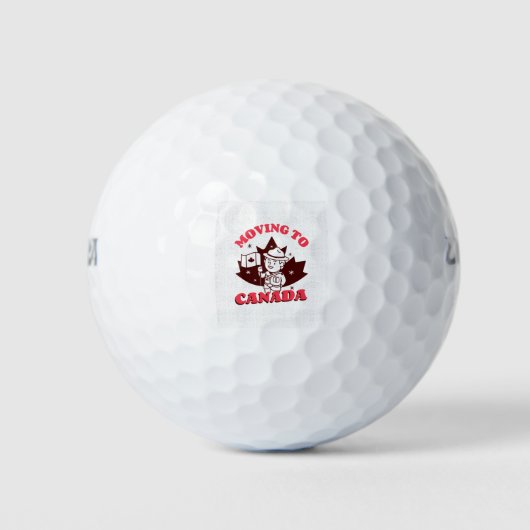 Umzug nach Kanada Golfball (Vorderseite)