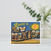 Umzug nach New Mexico Vintager Adressenwechsel Postkarte (Stehend Vorderseite)