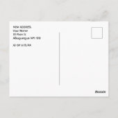 Umzug nach New Mexico Vintager Adressenwechsel Postkarte (Rückseite)