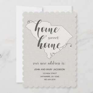 Umzug nach South Carolina Neue Adresse Home Sweet  Einladung