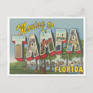 Umzug nach Tampa Florida vintage Adressänderung Postkarte