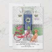 Umzug Vizsla Hund Tor Adresse Ankündigung (Vorderseite)
