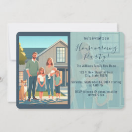 Umzug zu New Zuhause Foto Housewärming Einladung