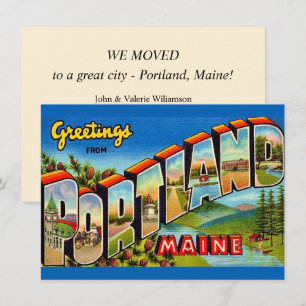 Umzugsankündigung Portland Maine