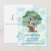 Umzugsankündigung | Treehouse Postkarte (Vorne/Hinten)