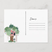 Umzugsankündigung | Treehouse Postkarte (Rückseite)