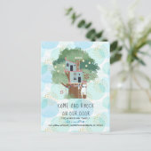 Umzugsankündigung | Treehouse Postkarte (Stehend Vorderseite)