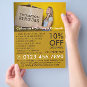 Umzugsbox, Umzugsfirmenwerbung Flyer (Hand)