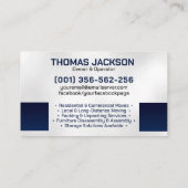 Umzugsdienste - Umsiedlung - Line Art Visitenkarte (Rückseite)