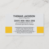 Umzugsdienste - Umsiedlung - Line Art Visitenkarte (Rückseite)