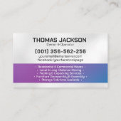 Umzugsdienste - Umsiedlung - Line Art Visitenkarte (Rückseite)