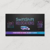 Umzugsdienste - Umsiedlung - Line Art Visitenkarte (Vorderseite)