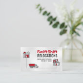 Umzugsdienste - Umsiedlung - Line Art Visitenkarte (Stehend Vorderseite)