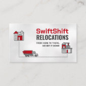 Umzugsdienste - Umsiedlung - Line Art Visitenkarte (Vorderseite)