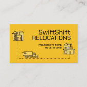 Umzugsdienste - Umsiedlung - Line Art Visitenkarte (Vorderseite)