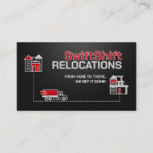Umzugsdienste - Umsiedlung - Line Art Visitenkarte (Vorderseite)