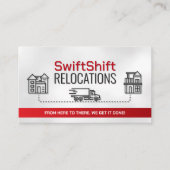 Umzugsdienste - Umsiedlung - Line Art Visitenkarte (Vorderseite)