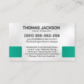 Umzugsdienste - Umsiedlung - Line Art Visitenkarte (Rückseite)