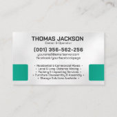 Umzugsdienste - Umsiedlung - Line Art Visitenkarte (Rückseite)