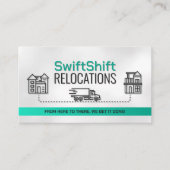 Umzugsdienste - Umsiedlung - Line Art Visitenkarte (Vorderseite)