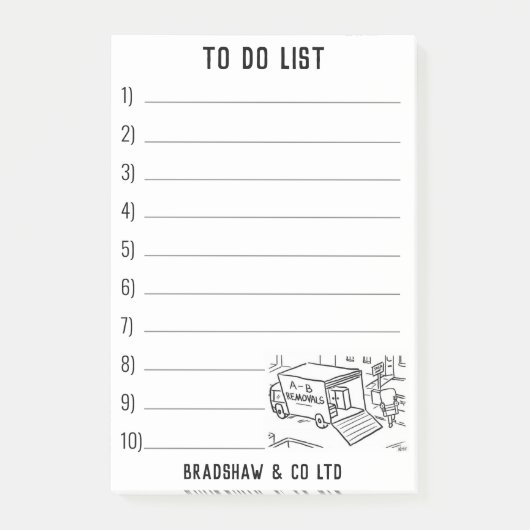 Umzugsgeschäft im Haus Post-it Klebezettel (Vorderseite)