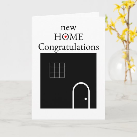 Umzugsglückwünsche Karte (Gelbe Blume)