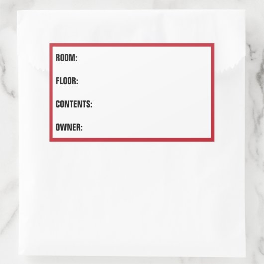 Umzugsmarken - Speicherkartenträger Rechteckiger Aufkleber (Tasche)