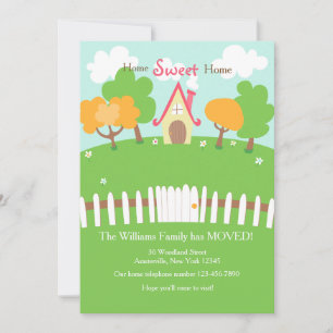 Umzugsmeldung mit weißem Lattenzaun Ankündigung