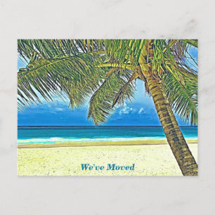 Umzugsmeldung Schöne Strand-Postkarte Postkarte