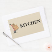 Umzugsschachtel - Küche Rechteckiger Aufkleber (Umschlag)