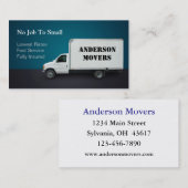 Umzugsunternehmen Visitenkarte (Vorne/Hinten)