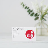 Umzugsunternehmen-Visitenkarte Visitenkarte (Stehend Vorderseite)