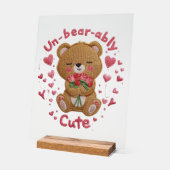 Un-bear-abel süßer Teddybär Acrylschild (Winkel)