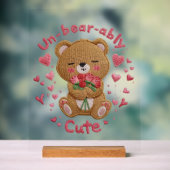 Un-bear-abel süßer Teddybär Acrylschild (Neutral)