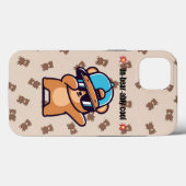 Un-Bear-ably Cool | Cute Bear Phone Case for iPhon (Rückseite (Horizontal))