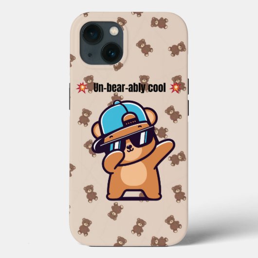 Un-Bear-ably Cool | Cute Bear Phone Case for iPhon (Rückseite)