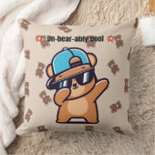 Un-Bear-ably Cool | Cute Bear Pillow Kissen (Decke)