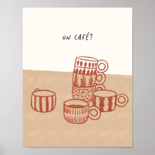 Un Cafe Kitchen Coffee Poster